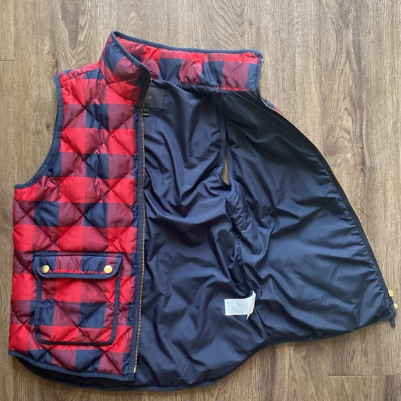 J.Crew Excursion Quilted Puffer Buffalo Check Vest - Picture 5 of 14